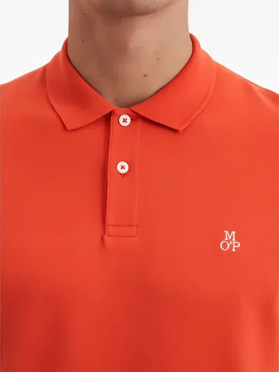 Marc O'polo Logo-embroidered Polo Shirt In Red
