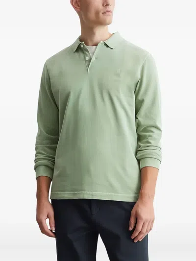 Marc O'polo Long-sleeve Polo Shirt In Green