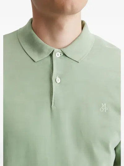 Marc O'polo Long-sleeve Polo Shirt In Green