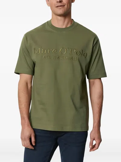 Marc O'polo Logo-embroidered T-shirt In Green