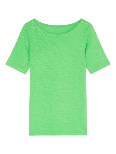 Marc O'polo Scoop Neck Short-sleeve T-shirt In Green