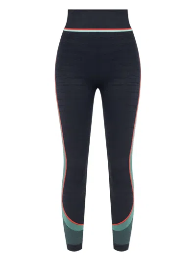 Casablanca Panelled Leggings In Blue