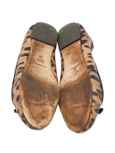 Pre-owned Dolce & Gabbana Leopard-print Ballet Flats