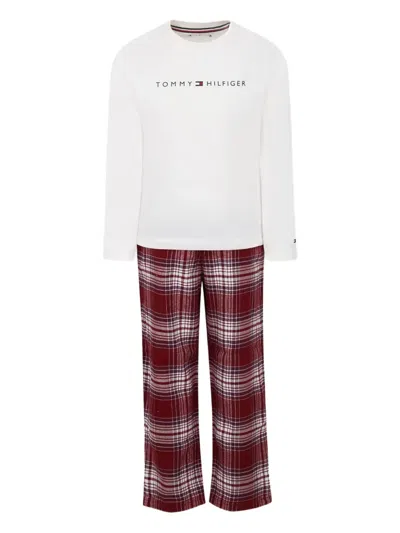 Tommy Hilfiger Junior Logo-print Checked Pajamas In Multi
