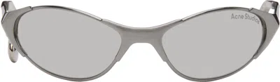 Acne Studios Silver Metal Frame Charm Sunglasses
