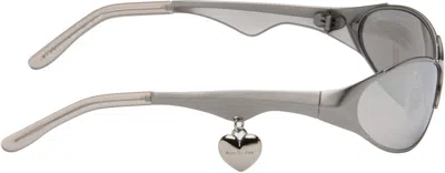 Acne Studios Silver Metal Frame Charm Sunglasses