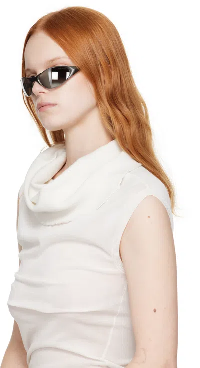 Acne Studios Silver Metal Frame Charm Sunglasses