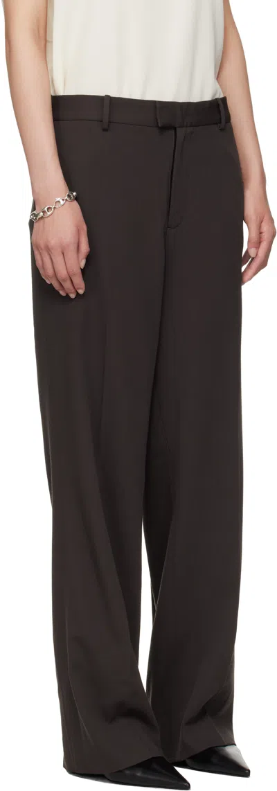 Meta Campania Collective Brown Gilles Straight Twill Trousers