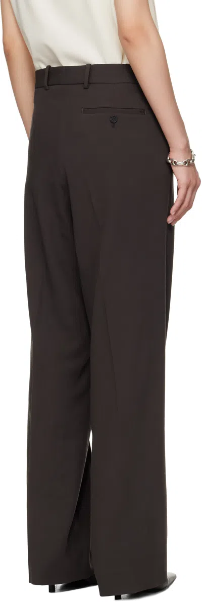 Meta Campania Collective Brown Gilles Straight Twill Trousers