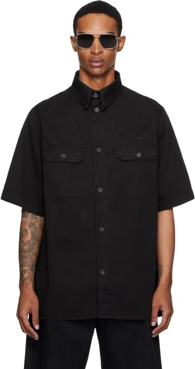 Willy Chavarria Black Corcoran Work Shirt
