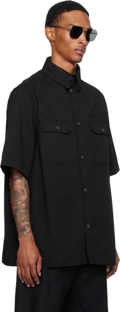 Willy Chavarria Black Corcoran Work Shirt