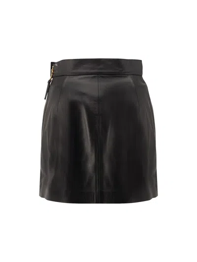 Elisabetta Franchi Nappa Leather Miniskirt