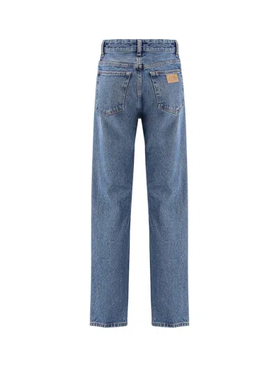 Mm6 Maison Margiela Straight Leg Jeans With Reverse Pockets In Multi