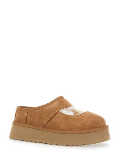 Ugg Bea Mary Jane Brown Mules With Cut-out Detail In Suede Woman