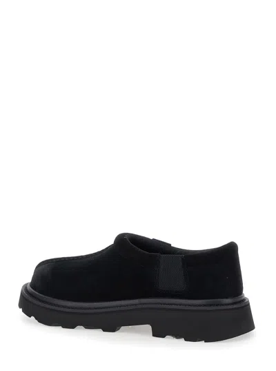 Ugg Mens Tasman Lug Suede And Shearling Slippers Blac