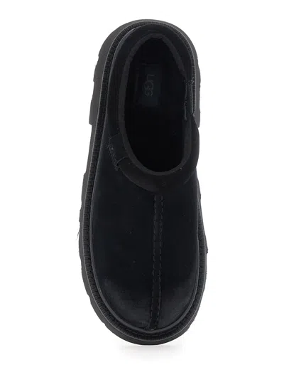 Ugg Mens Tasman Lug Suede And Shearling Slippers Blac