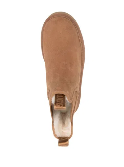 Ugg Neumel Brown Ankle Boots With Platform In Suede Leather In Brown