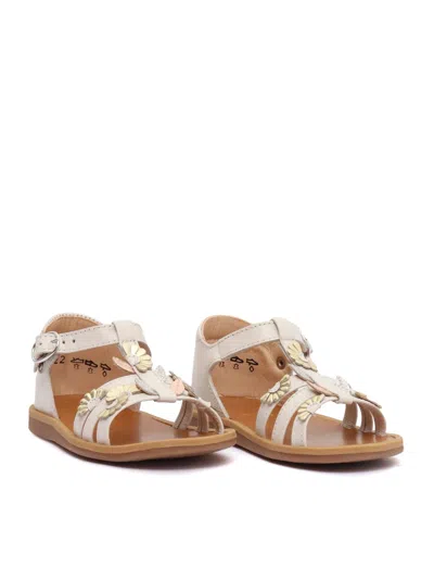 Pom D'api Poppy Multi Daisy Shoes In Pink