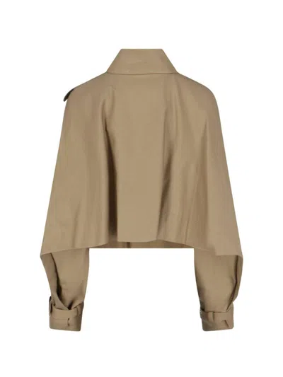 Vivienne Westwood Casual Jacket With Embroidered Detail And Epaulettes In Green