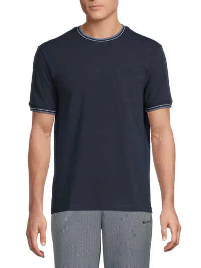 Ben Sherman Men's Signature Cotton-blend Ringer T-shirt In Blue