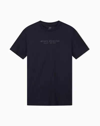 Armani Exchange Regular Fit T-shirt With Round Logo
