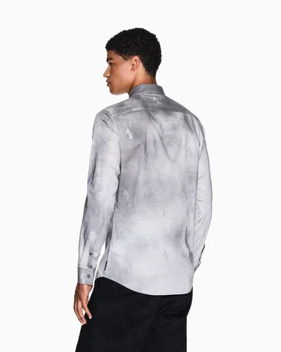 Armani Exchange Casual Shirts In Gray