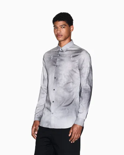Armani Exchange Casual Shirts In Gray