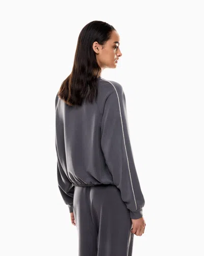 Ea7 Precious Crew-neck Sweatshirt In Stretch Modal Interlock
