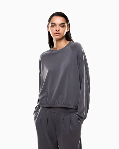 Ea7 Precious Crew-neck Sweatshirt In Stretch Modal Interlock