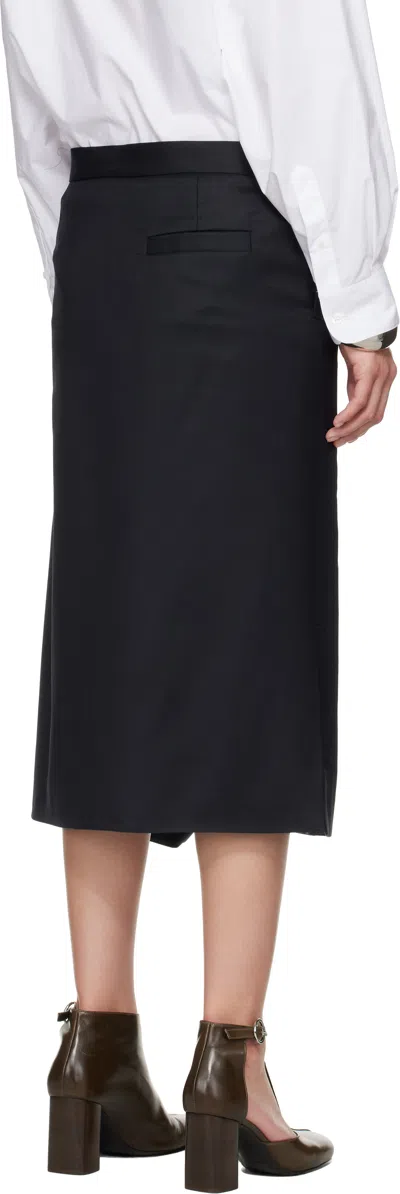 Bless Navy Wrap Midi Skirt