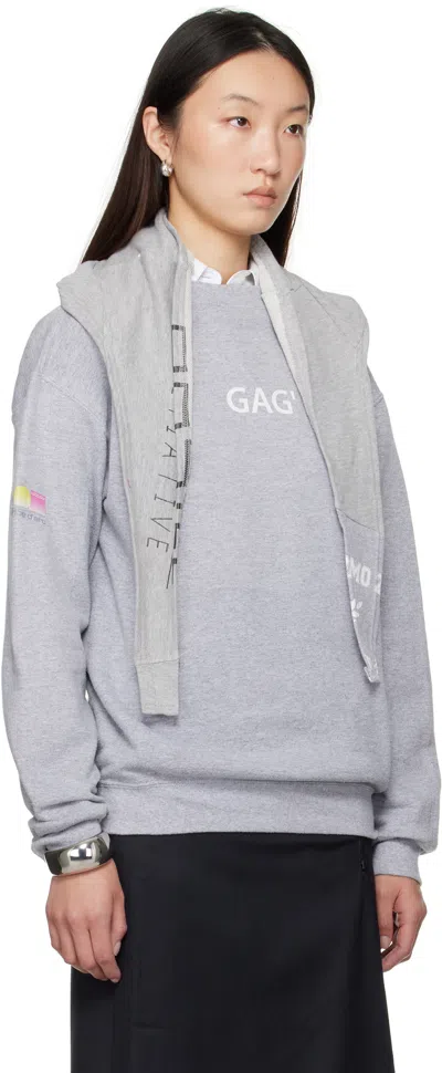 Bless Gray Scarfersweater Sweatshirt In Multi