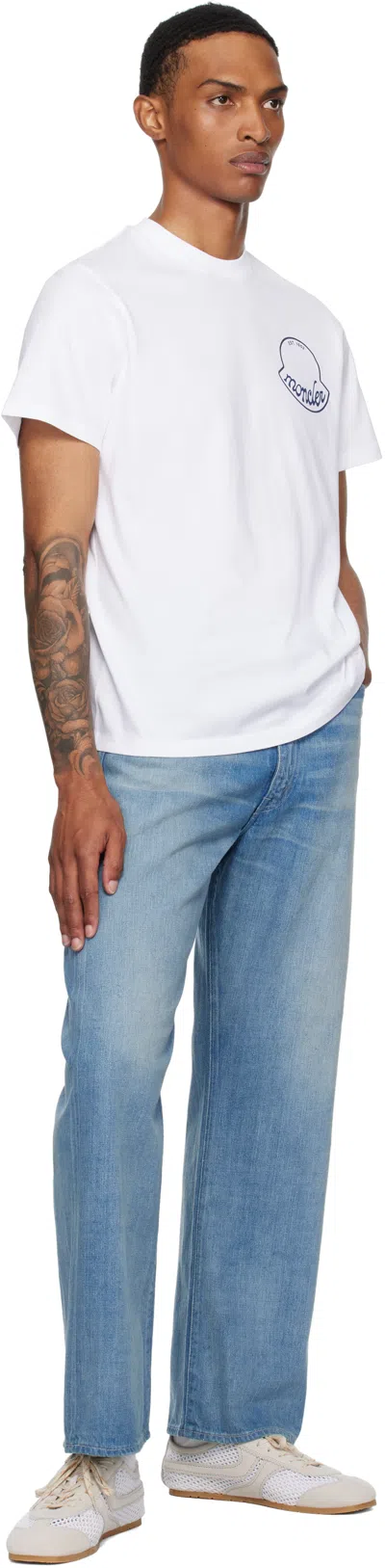 Moncler Printed T-shirt In Cotton In White