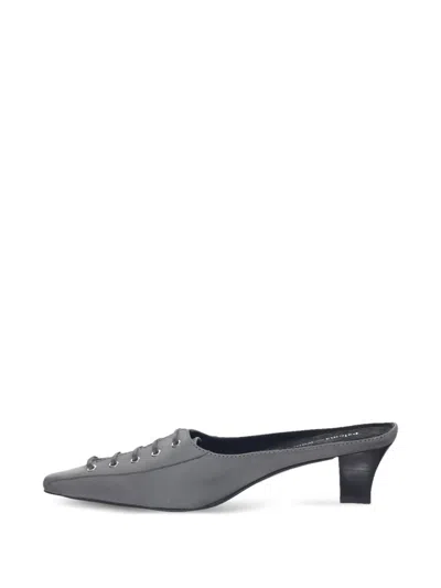 Paloma Wool 45mm Puy Lace-up Mules In Gray