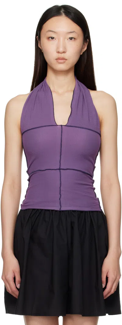 Baserange Cinder Halterneck Panelled Top