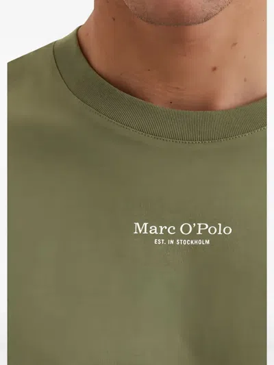 Marc O'polo Logo-print Crew-neck T-shirt In Green