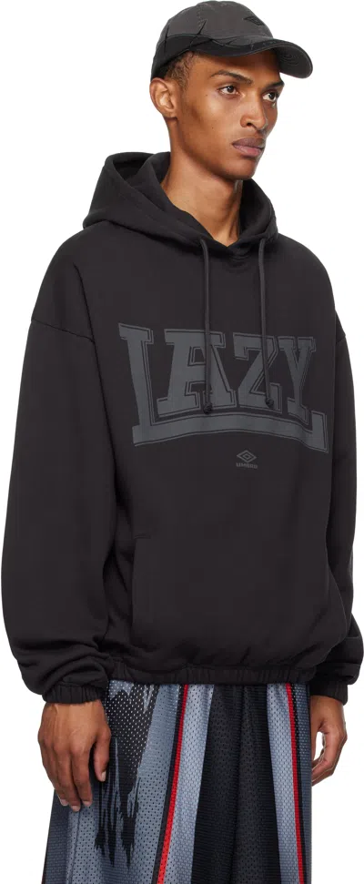 Umbro Black 'lazy' Mask Hoodie