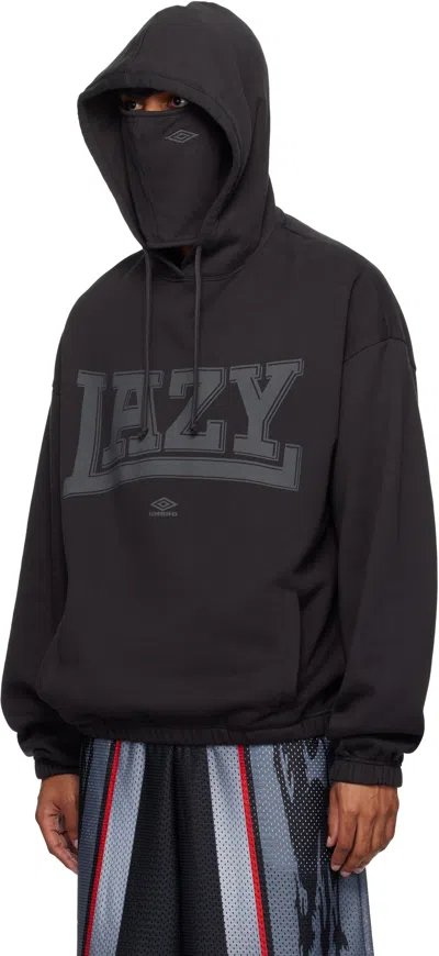 Umbro Black 'lazy' Mask Hoodie