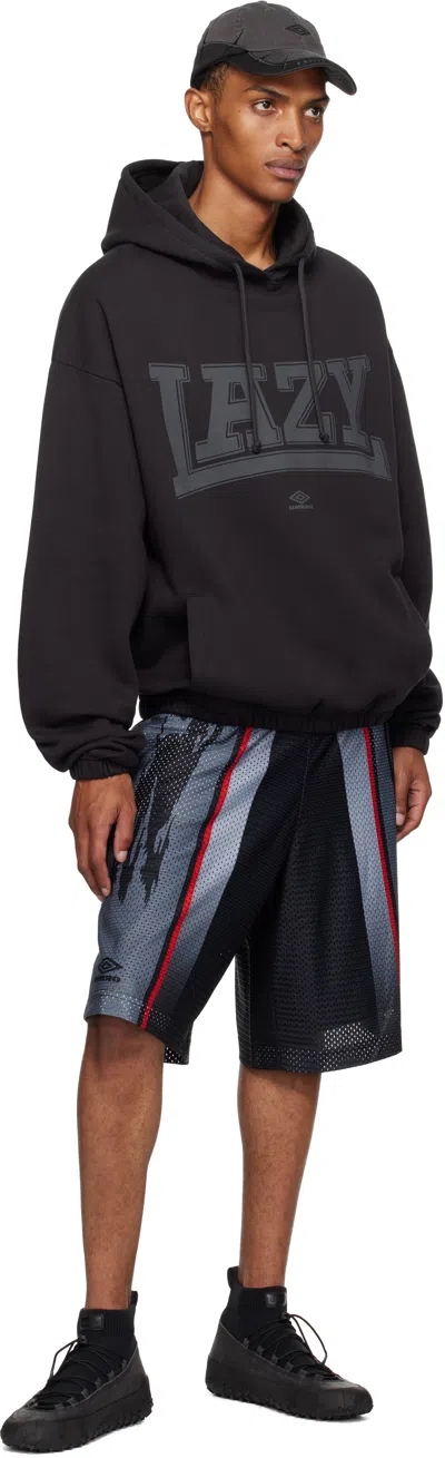 Umbro Black 'lazy' Mask Hoodie