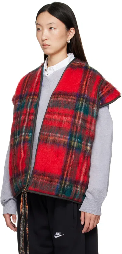 Bless Blue Lining Vest In Multi