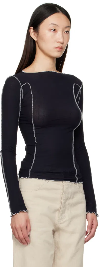 Baserange Navy Omato Long Sleeve T-shirt