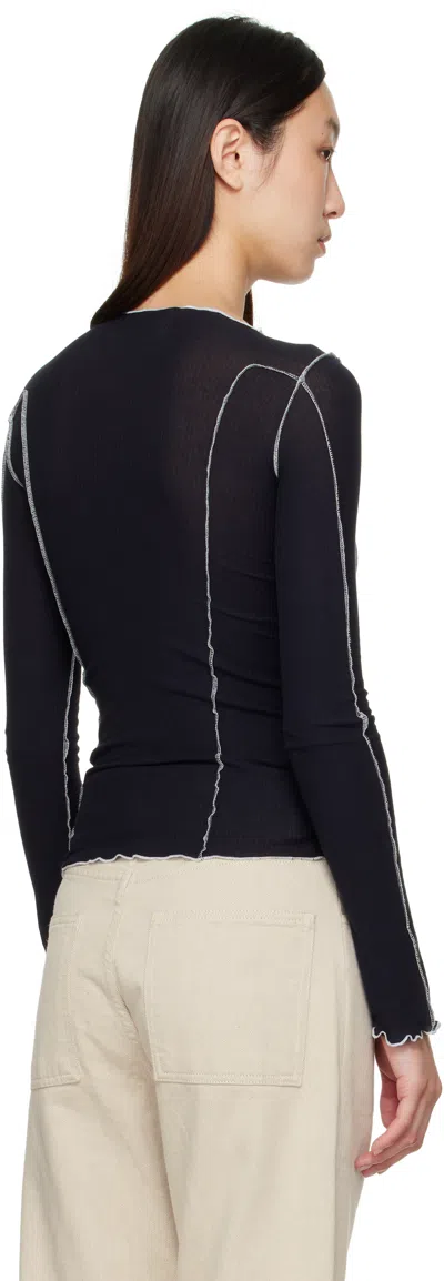 Baserange Navy Omato Long Sleeve T-shirt