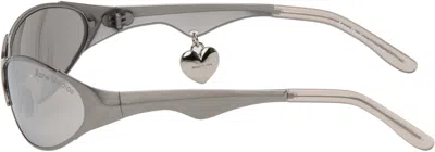 Acne Studios Silver Metal Frame Charm Sunglasses