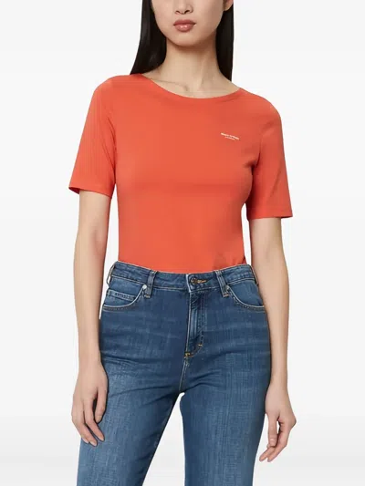 Marc O'polo Logo-detail Short-sleeve T-shirt In Orange