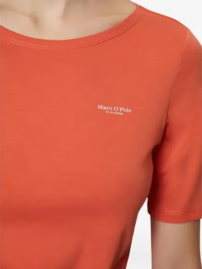 Marc O'polo Logo-detail Short-sleeve T-shirt In Orange