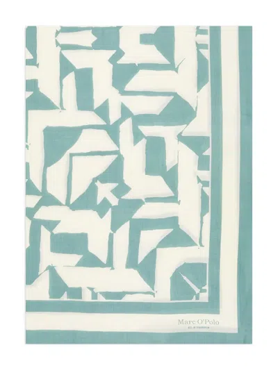 Marc O'polo Abstract-print Scarf In Green