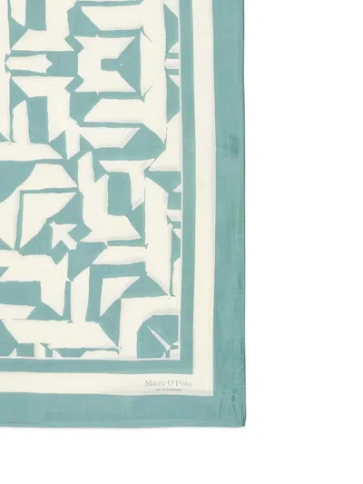 Marc O'polo Abstract-print Scarf In Green