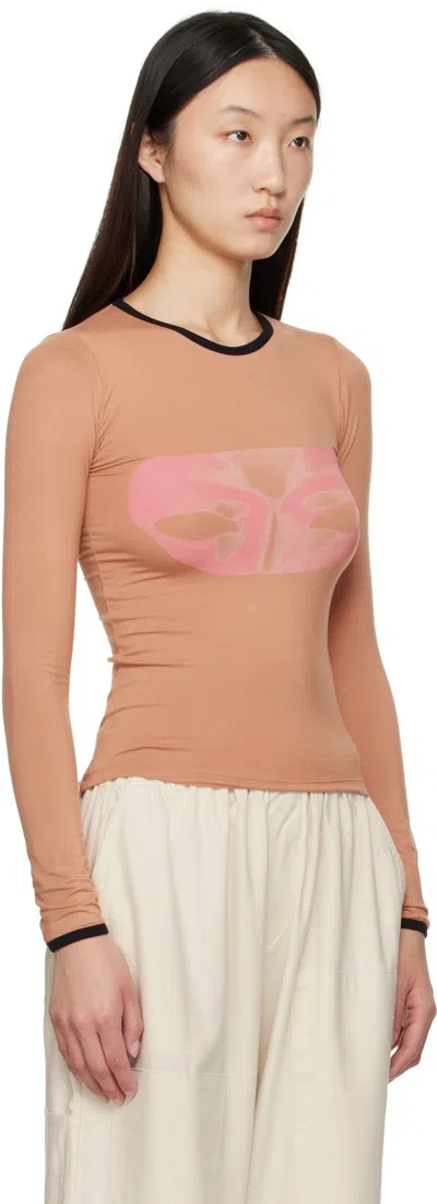 Baserange Beige Alloy Long Sleeve T-shirt