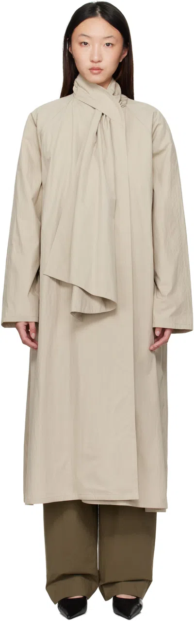 Le17septembre Beige Scarf Trench Coat