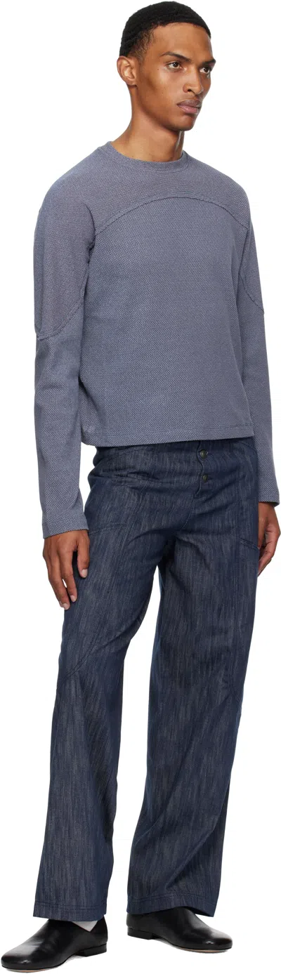 _j.l - A.l_ Blue Crater Longsleeve Sweater