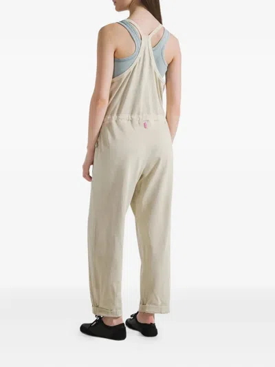 Deha Pocket Drawstring Jumpsuit In Neutral